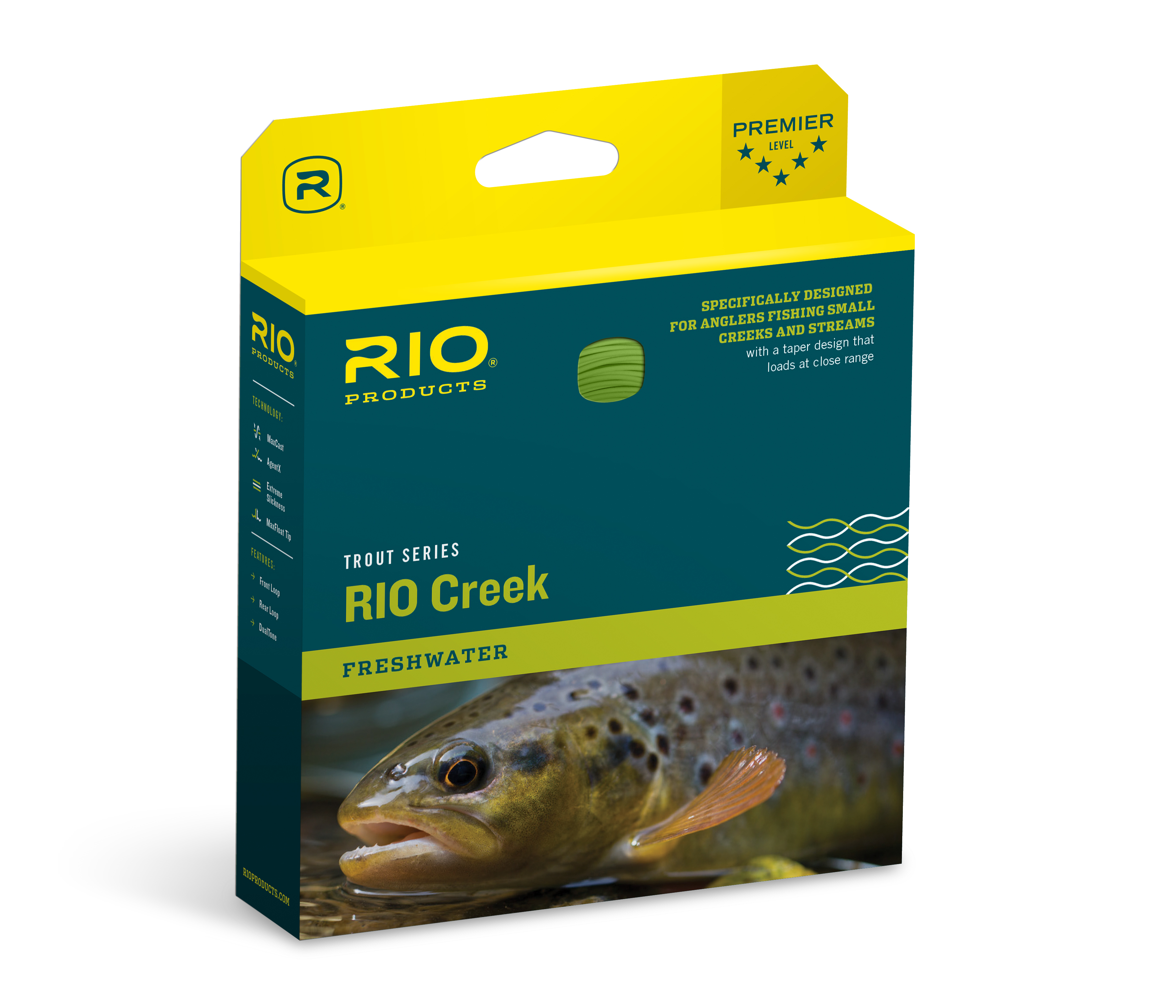 Glacial/Yellow RIO Products Fly Line Intouch Salmo/Steelhead Wf7F/S1